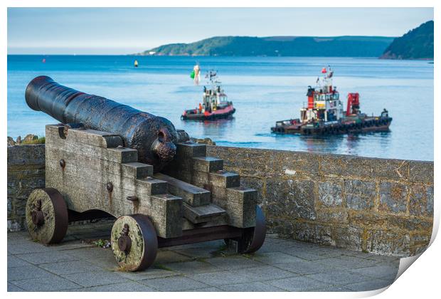 19th century cannon Plymouth Print by Andrew Michael