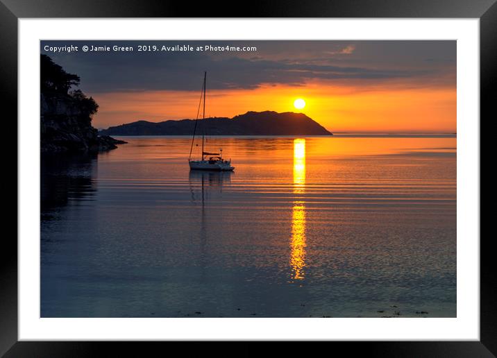 Loch Shieldaig Sunset Framed Mounted Print by Jamie Green