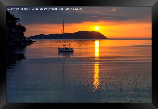 Loch Shieldaig Sunset Framed Print by Jamie Green