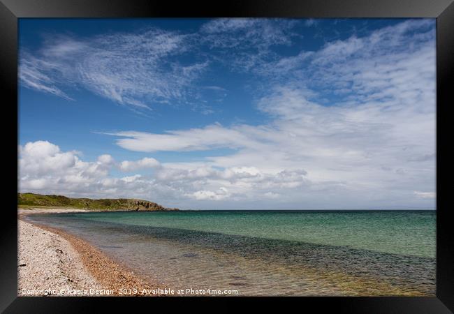 Claggain Bay, Islay, Scotland Framed Print by Kasia Design