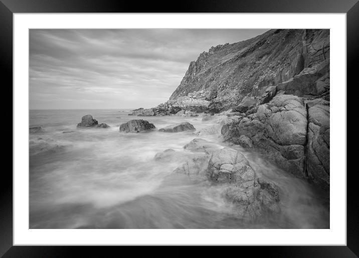 Seascape of Porth Nanven 2 Framed Mounted Print by Andrew Michael