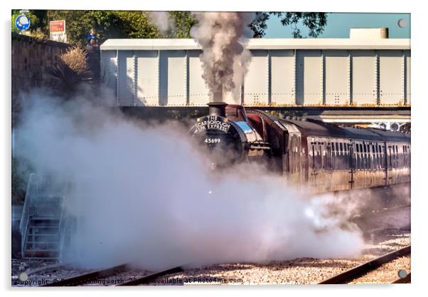 The Scarborough Spa Express - Galatea Departure Acrylic by David Hollingworth