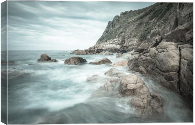 Seascape of Porth Nanven 3 Canvas Print by Andrew Michael
