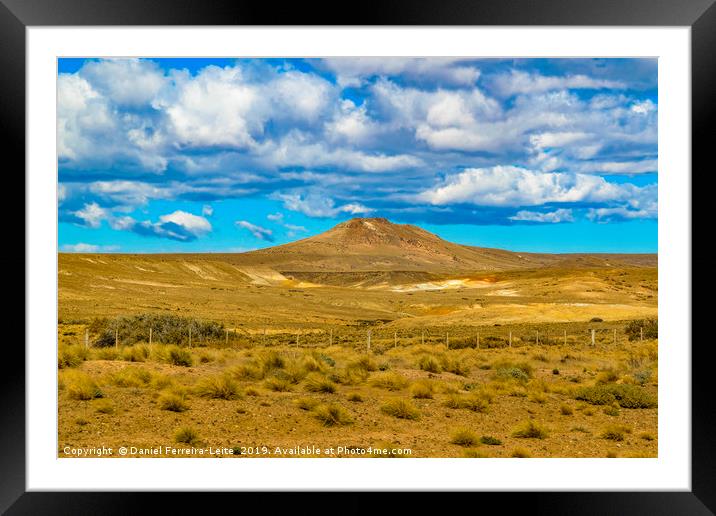 Patagonian Landscape Scene, Argentina Framed Mounted Print by Daniel Ferreira-Leite