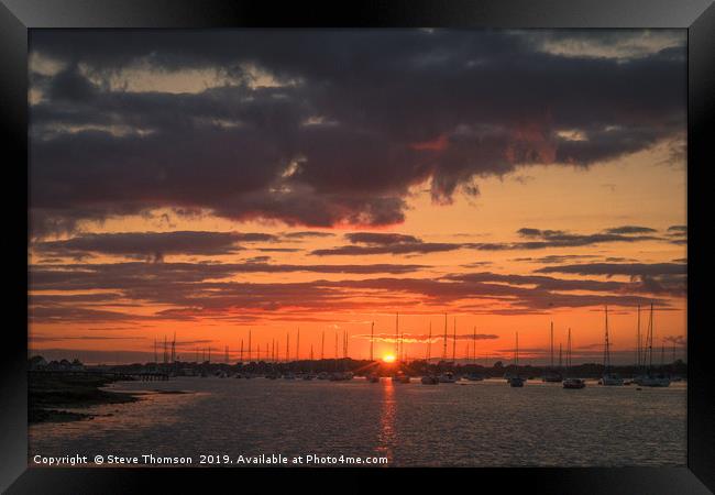 Harbour Sunset - Chichester Framed Print by Steve Thomson