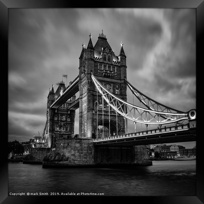 Tower Bridge at Night Framed Print by mark Smith