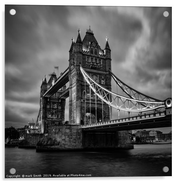 Tower Bridge at Night Acrylic by mark Smith