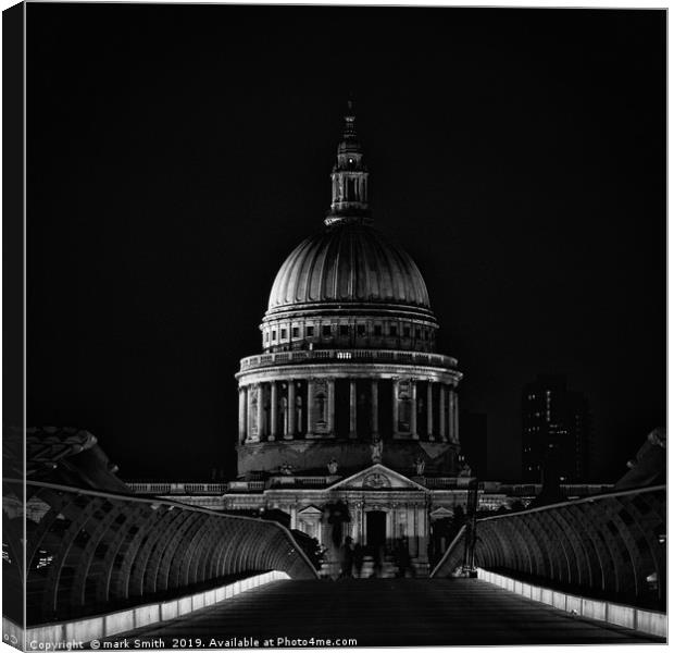 St Paul's at Night Canvas Print by mark Smith