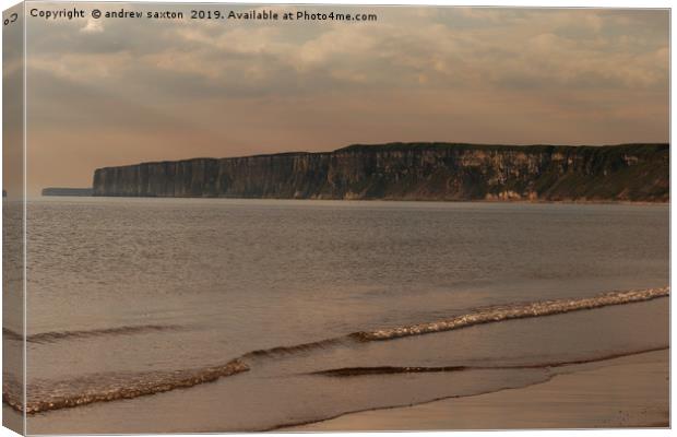 SUNRISE CLIFFS Canvas Print by andrew saxton