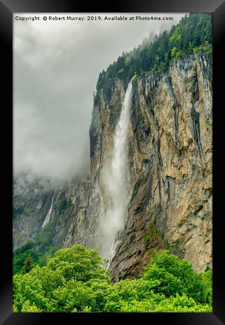 Staubbach Waterfall, Lauterbrunnen, Switzerland Framed Print by Robert Murray