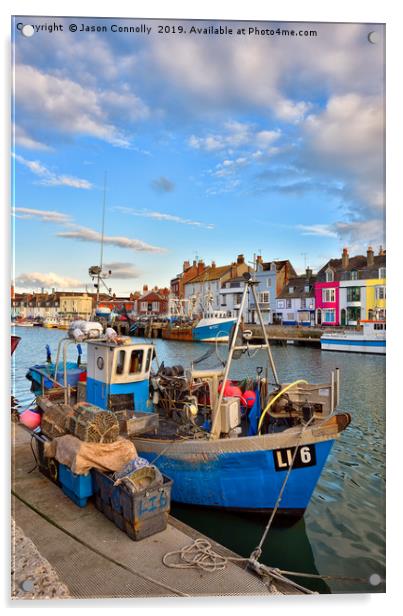 Weymouth Boats Acrylic by Jason Connolly