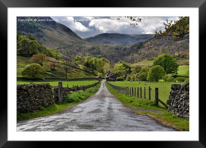 The Path To Glencoyne Farm. Framed Mounted Print by Jason Connolly