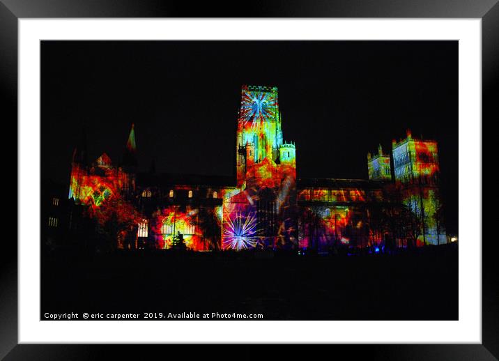 Durham Cathedral Lumiere Framed Mounted Print by eric carpenter