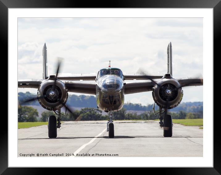 B-25 Mitchell Framed Mounted Print by Keith Campbell