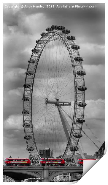London Eye  Print by Andy Huntley