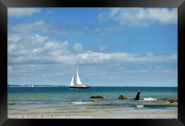A day sailing. Framed Print by paul cobb