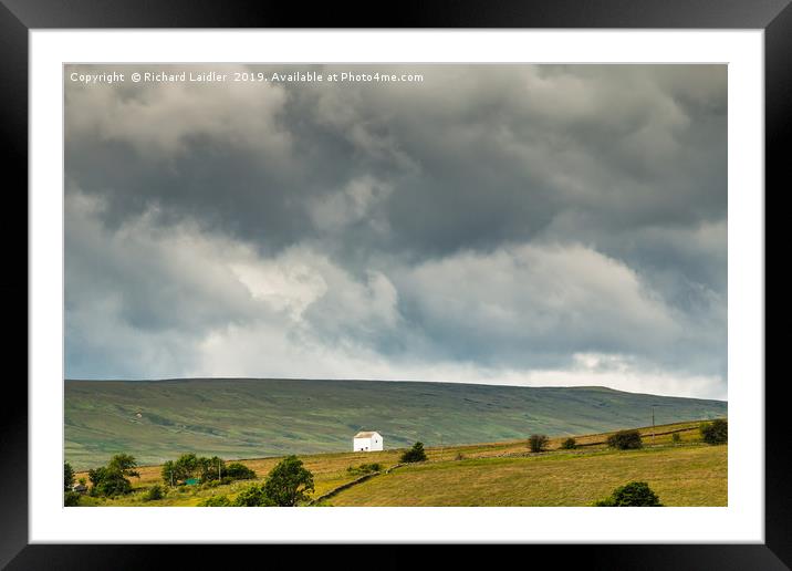 Teesdale Solitary Barn Framed Mounted Print by Richard Laidler