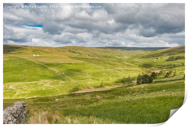 The Hudes Hope Valley, Teesdale (1) Print by Richard Laidler