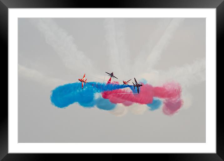 Red Arrows 2 Framed Mounted Print by David Martin