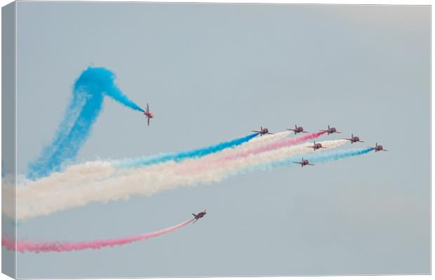 Red Arrows 5 Canvas Print by David Martin