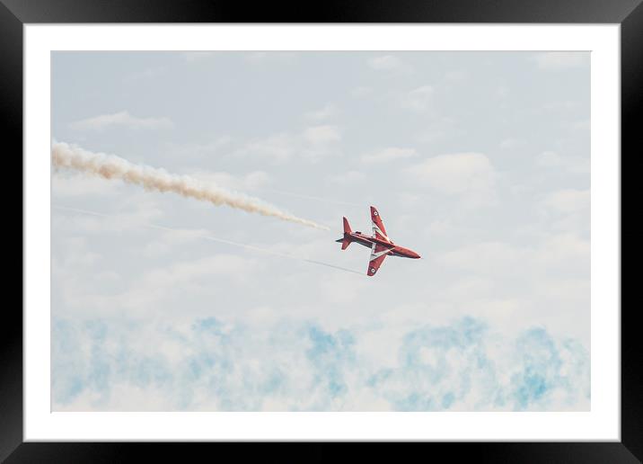 Red Arrows 6 Framed Mounted Print by David Martin
