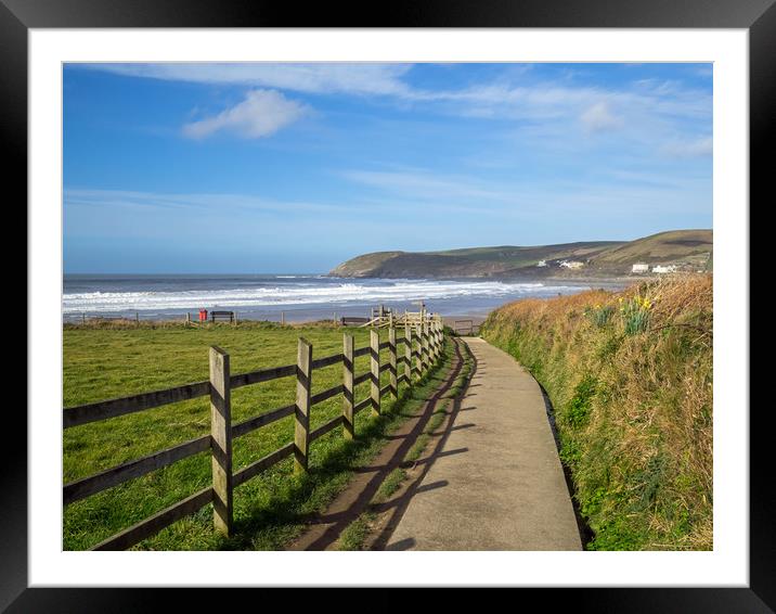 Pathway to Croyde Beach in North Devon Framed Mounted Print by Tony Twyman