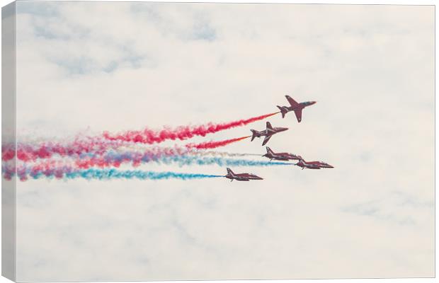 Red Arrows 8 Canvas Print by David Martin