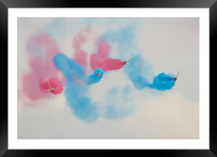 Red Arrows 10 Framed Mounted Print by David Martin