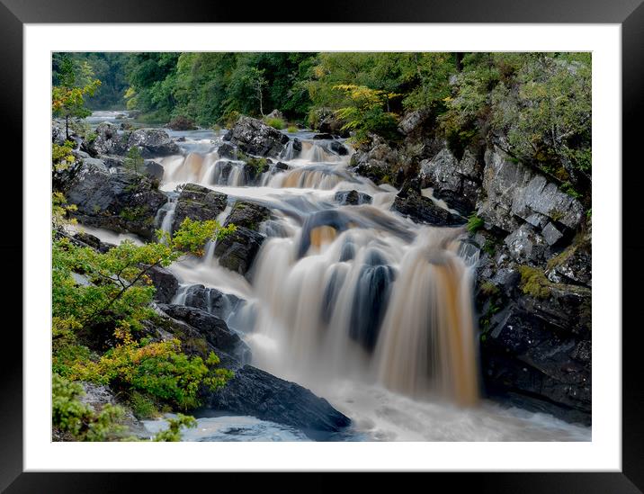 Rogie Falls  Framed Mounted Print by Nick Sellers