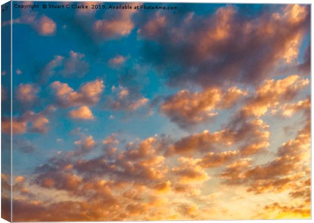 Cloudy sunset Canvas Print by Stuart C Clarke