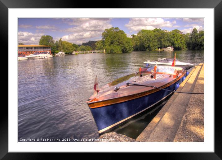 Thames Slipstream Framed Mounted Print by Rob Hawkins
