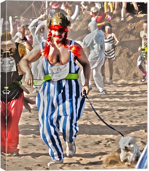 OBELIX AND HIS DOG Canvas Print by LUIS DOMINGUEZ GIL