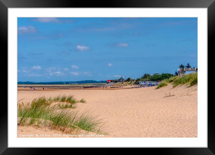 Wells Beach from the Sand Dunes Framed Mounted Print by Jim Key