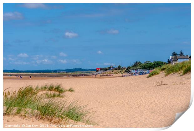 Wells Beach from the Sand Dunes Print by Jim Key