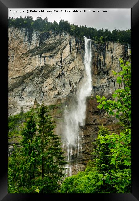 Staubbach Waterfall, Lauterbrunnen, Switzerland Framed Print by Robert Murray