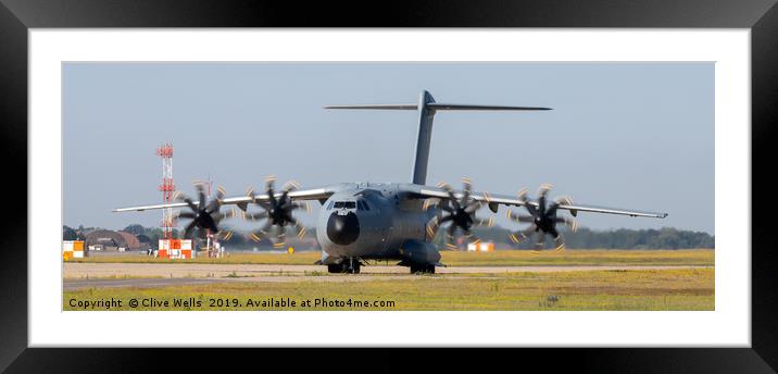 Airbus A400M at RAF Lakenheath Framed Mounted Print by Clive Wells