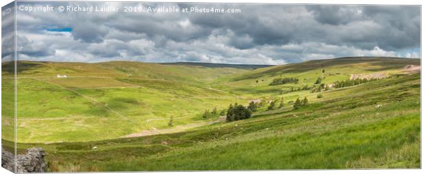 The Hudes Hope Valley, Teesdale, Panorama Canvas Print by Richard Laidler