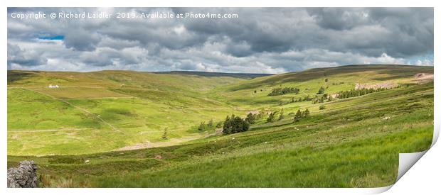 The Hudes Hope Valley, Teesdale, Panorama Print by Richard Laidler