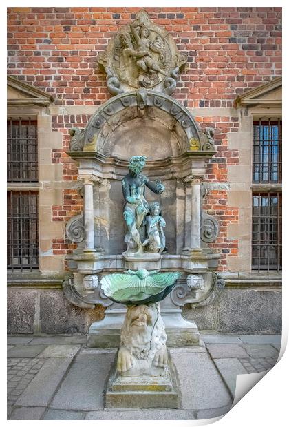 Frederiksborg Castle Drinking Fountain Print by Antony McAulay