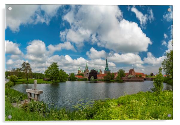 Frederiksborg Castle Lakeside Scene Acrylic by Antony McAulay