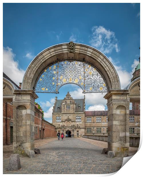 Frederiksborg Castle Stone Archway Print by Antony McAulay