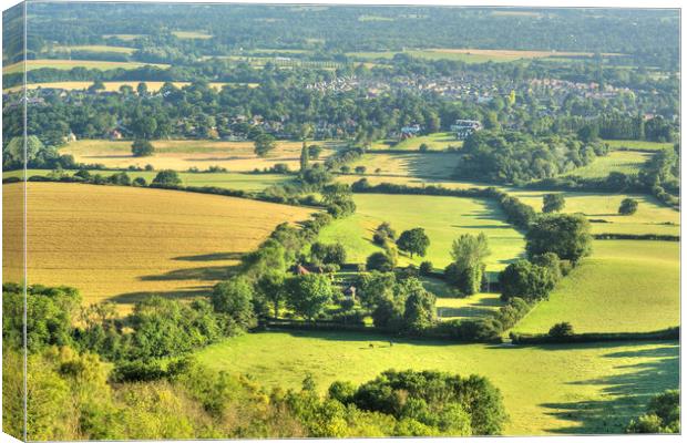 Chantry Hill to Storrington Canvas Print by Malcolm McHugh