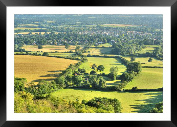 Chantry Hill to Storrington Framed Mounted Print by Malcolm McHugh
