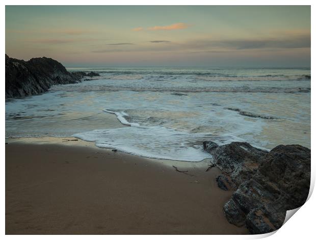 Croyde beach sunrise in North Devon Print by Tony Twyman