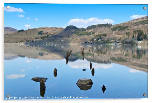 South Loch Earn  Acrylic by Lady Debra Bowers L.R.P.S