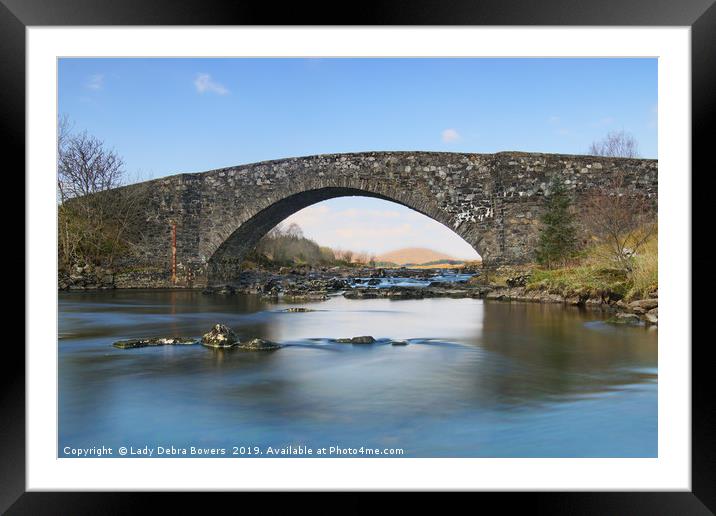 Bridge over River Orchy Framed Mounted Print by Lady Debra Bowers L.R.P.S