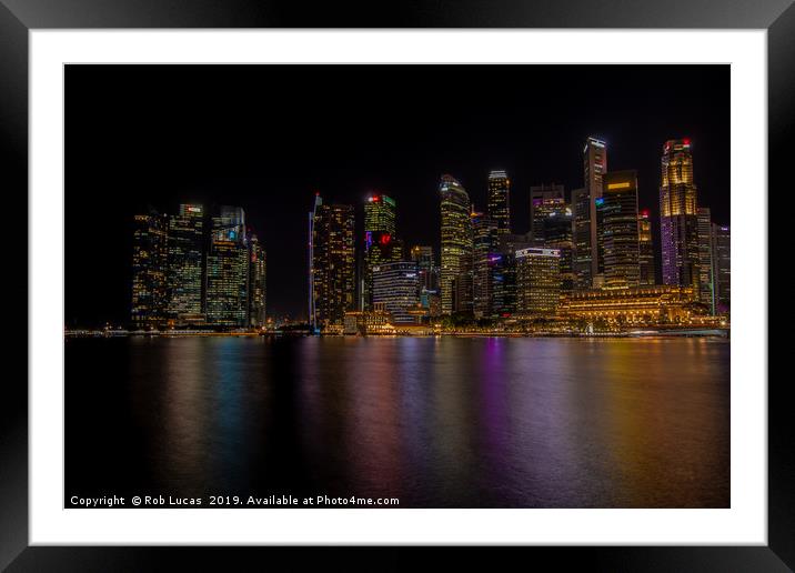 Marina Bay Framed Mounted Print by Rob Lucas