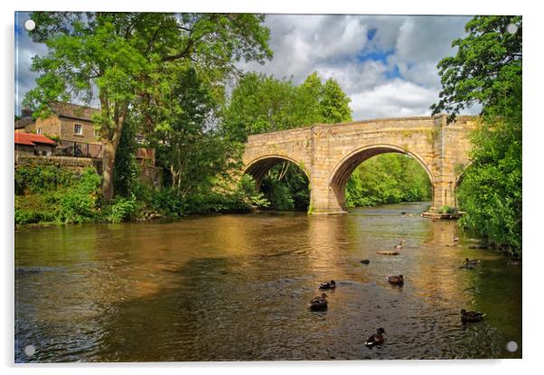 Baslow Bridge & River Derwent                      Acrylic by Darren Galpin