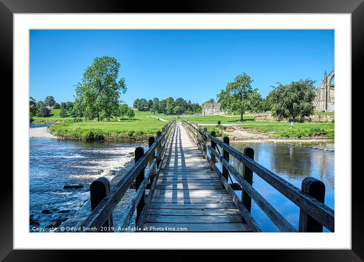 Bridge Over The River Wharfe Framed Mounted Print by David Smith