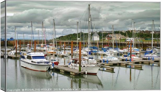 "Storm clouds over Maryport marina" Canvas Print by ROS RIDLEY